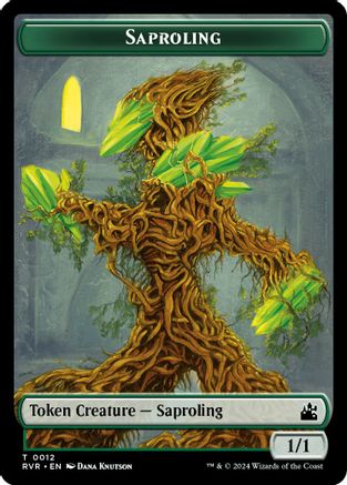 Saproling // Angel (0002) Double-Sided Token (RVR-12 // 2) [Ravnica Remastered] Foil