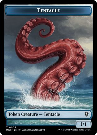 Tentacle // Koma's Coil Double-Sided Token (MKC-9 // 7) [Commander: Murders at Karlov Manor]