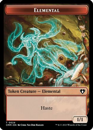 Elemental (0024) // Phyrexian Germ Double-Sided Token (CMM-24 // 16) [Commander Masters]