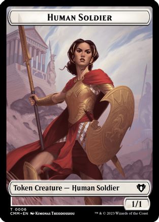 Human Soldier // Elemental (0025) Double-Sided Token (CMM-6 // 25) [Commander Masters]