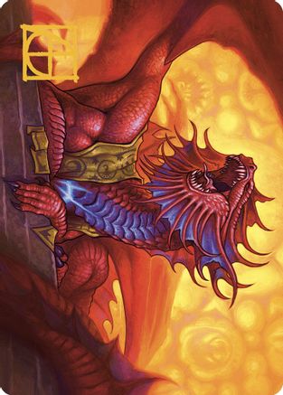 Niv-Mizzet, Guildpact Art Card (44/49) (Gold-Stamped Signature) (ASMKM-044) [Art Series: Murders at Karlov Manor]