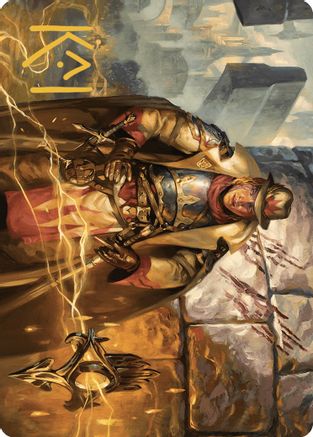 Tenth District Hero Art Card (Gold-Stamped Signature) (ASMKM-004) [Art Series: Murders at Karlov Manor]