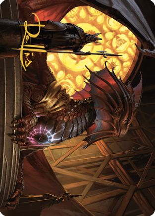Niv-Mizzet, Guildpact Art Card (21/49) (Gold-Stamped Signature) (ASMKM-021) [Art Series: Murders at Karlov Manor]