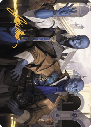 Hotshot Investigators Art Card (Gold-Stamped Signature) (ASMKM-005) [Art Series: Murders at Karlov Manor]