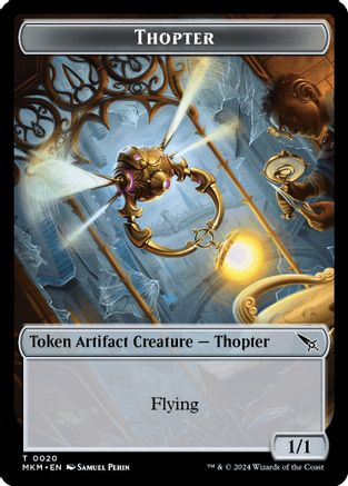 Thopter (0020) // Merfolk Double-Sided Token (MKM-20 // 3) [Murders at Karlov Manor] Foil