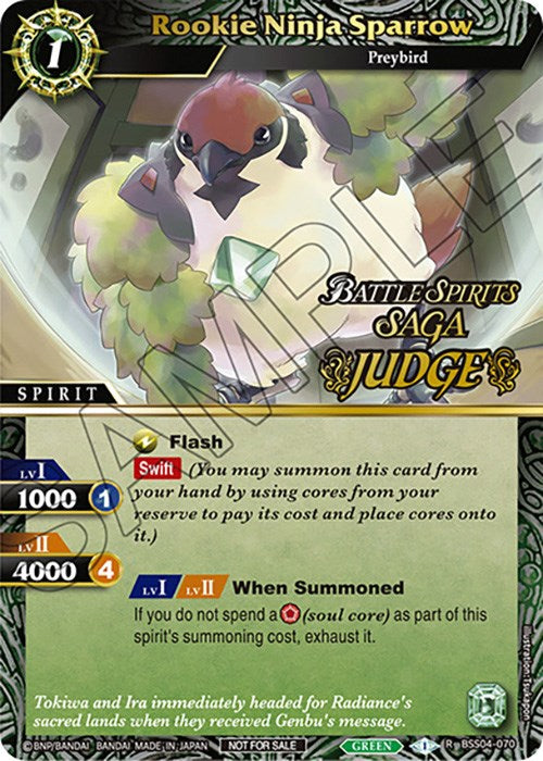 Rookie Ninja Sparrow (Judge Pack Vol. 4) (BSS04-070) [Launch & Event Promos]