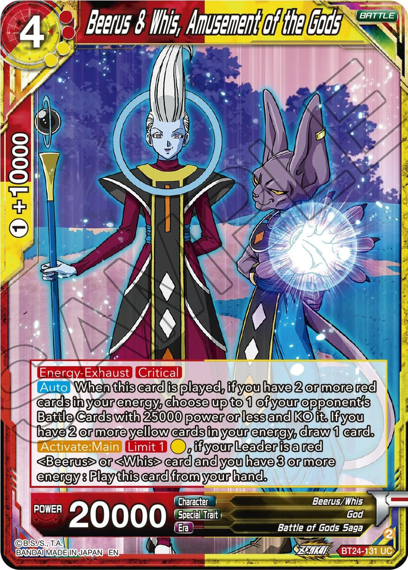 Beerus & Whis, Amusement of the Gods (BT24-131) [Beyond Generations]