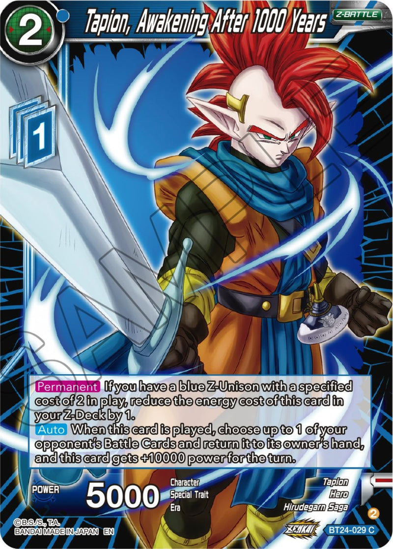 Tapion, Awakening After 1000 Years (BT24-029) [Beyond Generations]