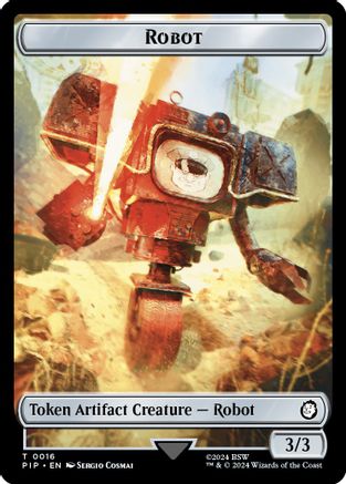 Robot // Treasure (0019) Double-Sided Token (PIP-16 // 19) [Universes Beyond: Fallout]