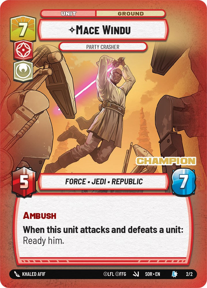Mace Windu - Party Crasher (2/2) (Champion) (2/2) [Store Showdown Promos]