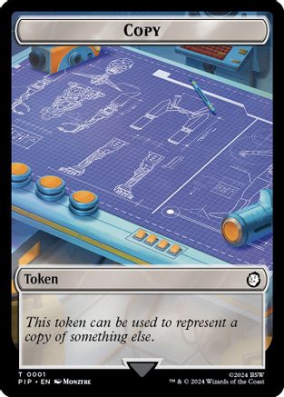 Copy // Clue Double-Sided Token (PIP-1 // 11) [Universes Beyond: Fallout]