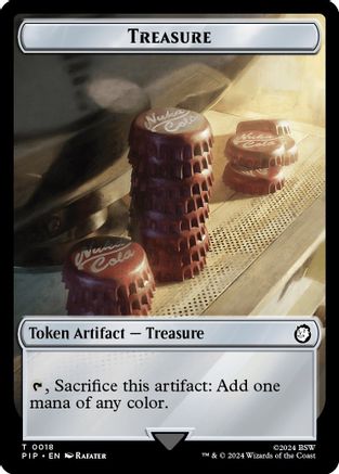 Treasure (0018) // Energy Reserve Double-Sided Token (PIP-18 // 21) [Universes Beyond: Fallout]