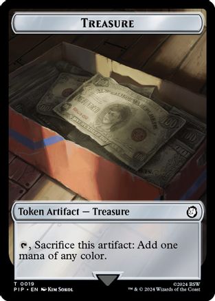 Treasure (0019) // Wasteland Survival Guide Double-Sided Token (PIP-19 // 20) [Universes Beyond: Fallout] Foil