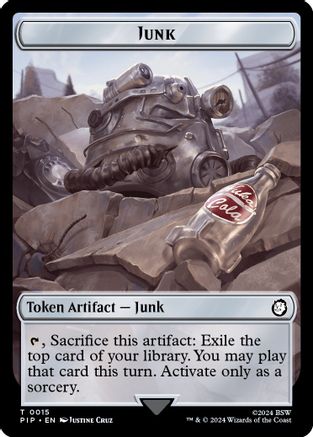 Junk // Soldier (0010) Double-Sided Token (PIP-15 // 10) [Universes Beyond: Fallout] Foil