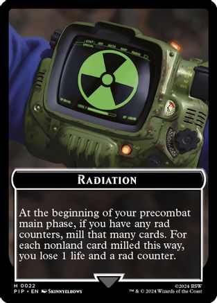 Radiation // Soldier (0004) Double-Sided Token (PIP-22 // 4) [Universes Beyond: Fallout] Foil