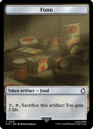 Food (0012) // Thopter Double-Sided Token (PIP-12 // 17) [Universes Beyond: Fallout] Foil