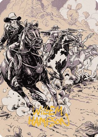 Overwhelming Forces Art Card (Gold-Stamped Signature) (ASOTJ-040) [Art Series: Outlaws of Thunder Junction]