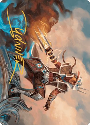 Annie Flash, the Veteran Art Card (Gold-Stamped Signature) (ASOTJ-017) [Art Series: Outlaws of Thunder Junction]