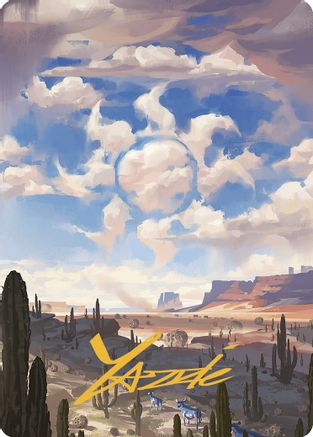 Plains Art Card (Gold-Stamped Signature) (ASOTJ-036) [Art Series: Outlaws of Thunder Junction]