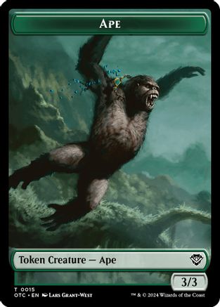 Ape // Shark Double-Sided Token (OTC-15 // 6) [Commander: Outlaws of Thunder Junction]