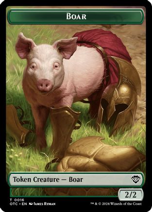 Boar // Drake Double-Sided Token (OTC-16 // 5) [Commander: Outlaws of Thunder Junction]