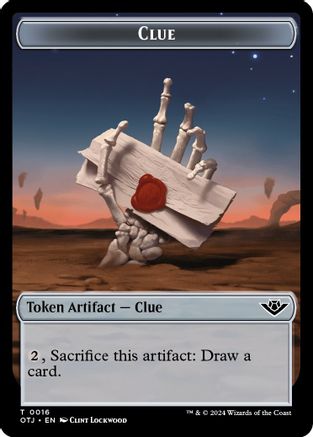 Clue // Plot Double-Sided Token (OTJ-16 // 20) [Outlaws of Thunder Junction]