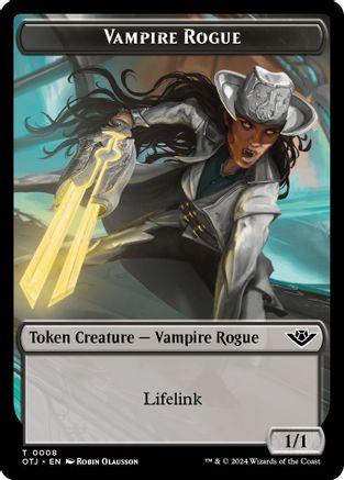 Vampire Rogue // Plot Double-Sided Token (OTJ-8 // 20) [Outlaws of Thunder Junction]