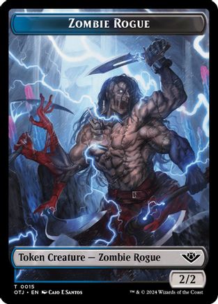 Zombie Rogue Token (OTJ-015) [Outlaws of Thunder Junction]