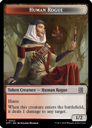 Human Rogue Token (OTP-002) [Outlaws of Thunder Junction: Breaking News]
