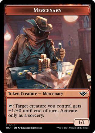 Mercenary // Elemental Double-Sided Token (OTJ-10 // 12) [Outlaws of Thunder Junction] Foil