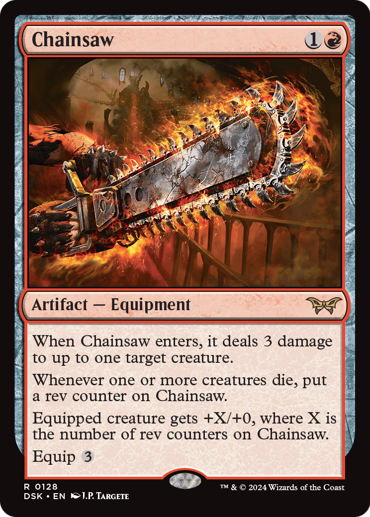 Chainsaw (DSK-128) [Duskmourn: House of Horror] Foil