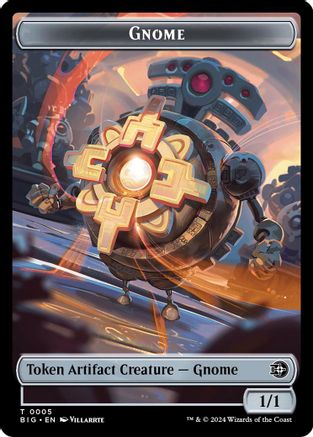 Gnome // Plot Double-Sided Token (BIG-5 // 20) [Outlaws of Thunder Junction: The Big Score]