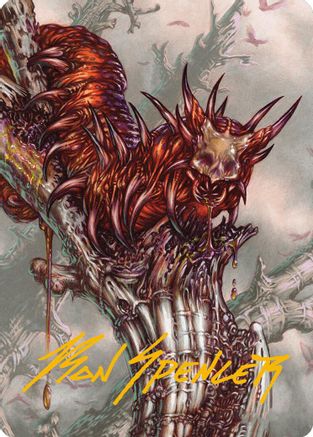 Grist, Voracious Larva Art Card (Gold-Stamped Signature) (ASMH3-053) [Art Series: Modern Horizons 3]