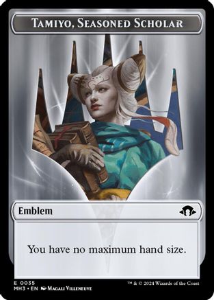 Emblem - Tamiyo, Seasoned Scholar // Energy Reserve Double-Sided Token (MH3-35 // 36) [Modern Horizons 3]