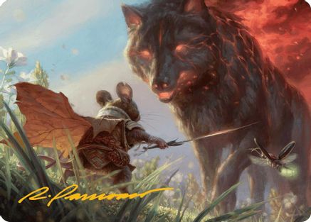 Repel Calamity Art Card (Gold-Stamped Signature) (ASBLB-002) [Art Series: Bloomburrow]