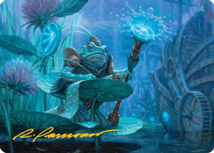 Dour Port-Mage Art Card (Gold-Stamped Signature) (ASBLB-005) [Art Series: Bloomburrow]