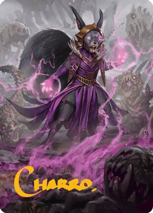Liliana of the Dark Realms Art Card (Gold-Stamped Signature) (ASBLB-051) [Art Series: Bloomburrow]