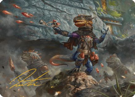 Agate Instigator Art Card (Gold-Stamped Signature) (ASBLB-033) [Art Series: Bloomburrow]