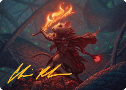 Emberheart Challenger Art Card (Gold-Stamped Signature) (ASBLB-019) [Art Series: Bloomburrow]