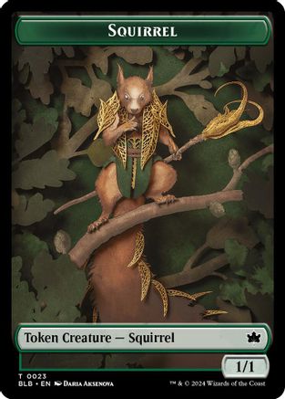 Squirrel // Food Double-Sided Token (BLB-23 // 27) [Bloomburrow]