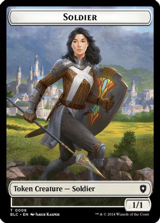 Soldier // Citizen Double-Sided Token (BLC-8 // 33) [Commander: Bloomburrow]