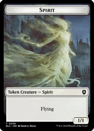 Spirit // Faerie Double-Sided Token (BLC-9 // 12) [Commander: Bloomburrow]