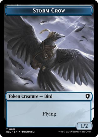 Storm Crow // Frog Lizard Double-Sided Token (BLC-18 // 28) [Commander: Bloomburrow]