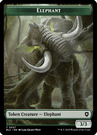 Elephant // Squid Double-Sided Token (BLC-27 // 17) [Commander: Bloomburrow]