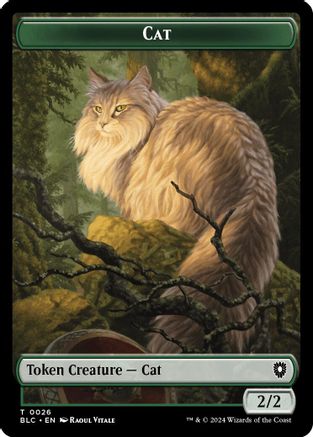 Cat // Treasure Double-Sided Token (BLC-26 // 29) [Commander: Bloomburrow]