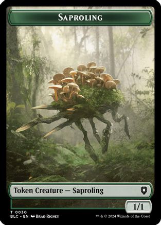 Saproling // Treasure Double-Sided Token (BLC-30 // 29) [Commander: Bloomburrow]