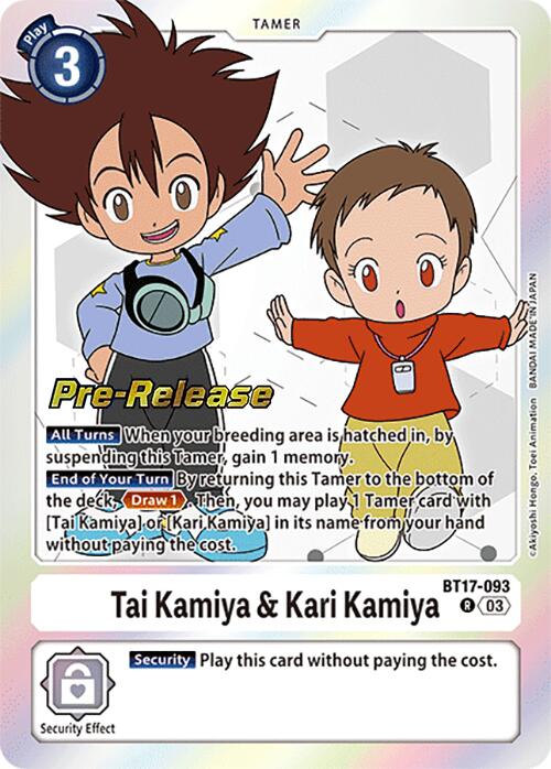 Tai Kamiya & Kari Kamiya [BT17-093] [Secret Crisis Pre-Release Cards]