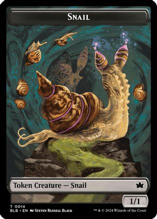 Snail // Thundertrap Trainer Double-Sided Token (BLB-14 // 9) [Bloomburrow] Foil