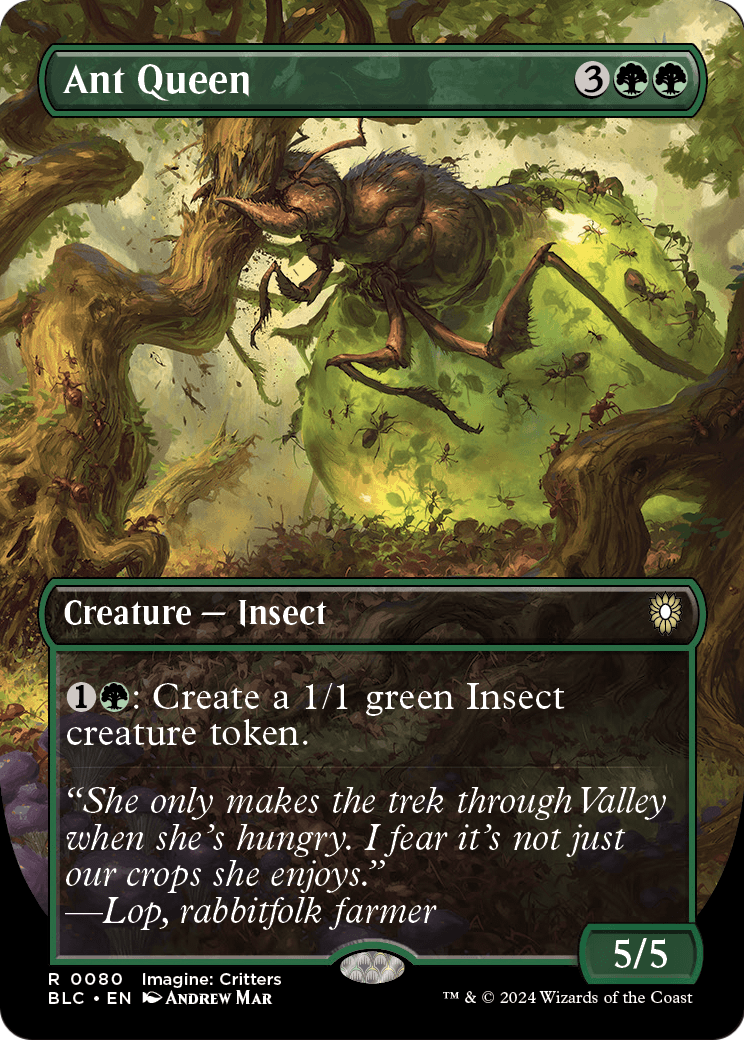 Ant Queen (Borderless) (BLC-080) [Bloomburrow Commander] Foil