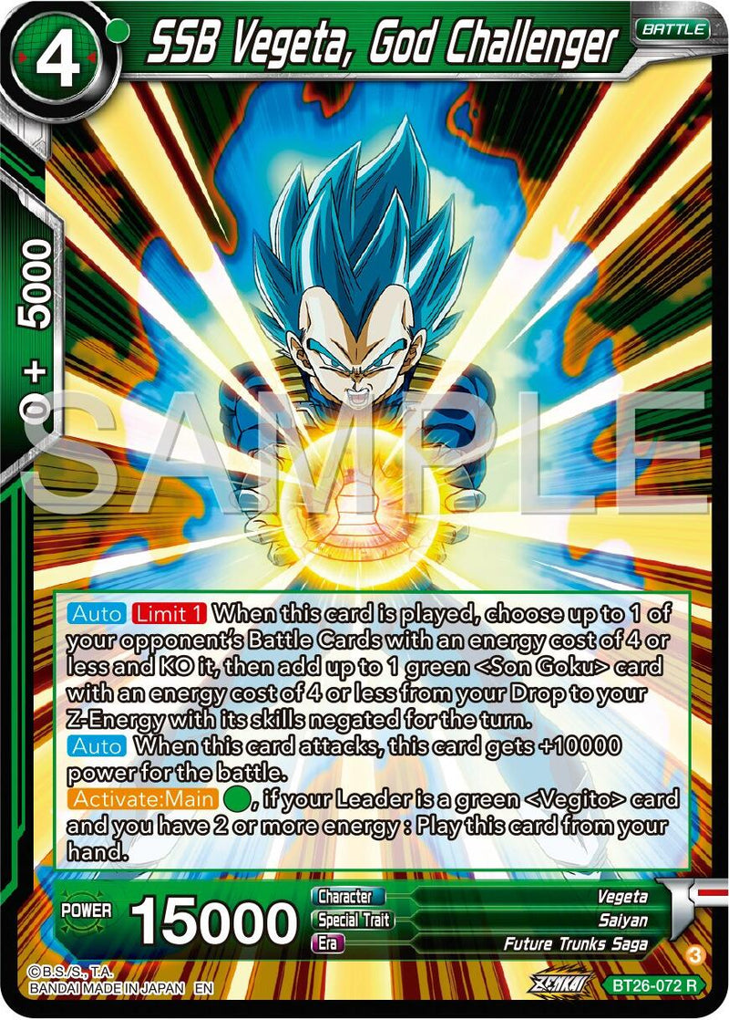 SSB Vegeta, God Challenger (BT26-072) [Ultimate Advent]